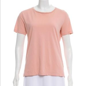 Acne studios T-shirt with scoop neck in pink
